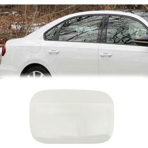 Lid Gas Tank Cover Fuel Gas Tank Door Cover Caps For VW Volkswagen Passat 2012-2018 (Not Fit for Jetta) 561809857 (White)