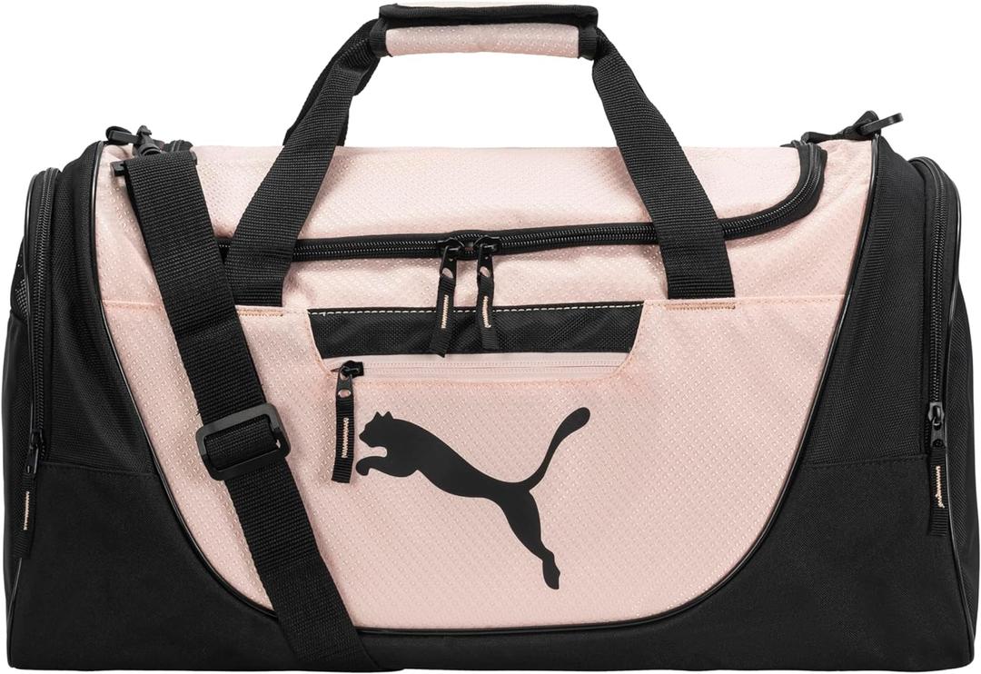PUMA Women's Evercat Candidate Duffel Bag (Black/Light Pink)