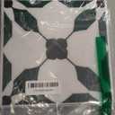 MORCART 7.87" x 7.87" Peel and Stick Floor Tile, 20 PCS Self-Adhesive DIY Vinyl Flooring, Removable and Waterproof Tile Sticker for Bathroom, Kitchen, Wall, Bedroom, Stairs (Black Green)