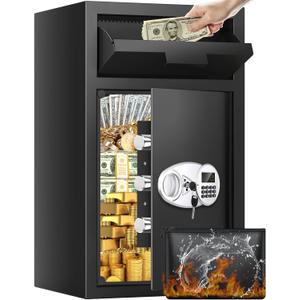6.0 CU FT Extra Large Drop Safe for Business, Anti-Theft Money Drop Slot Safes with Digital Keypad and Spare Keys, Heavy Duty Depository Safe for Home Office Retail Store Business Mail Church