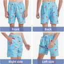Mens Swim Trunks Swim Shorts Swimwear Quick Dry 7 Swimming Trunks with Mesh Lining