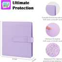 256 Pockets Photo Album for Fujifilm Instax Mini Camera, Polaroid Camera, Leather Cover, Photo Album for Instax Mini 12 11 9 40 90 8 7 Evo LiPlay Instant Camera, 2x3 Photo Albums for Christmas, Purple