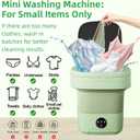 Portable Washing Machine,Mini Washer,16L Upgrade Mini Laundry Machine with Spin Basket,Deep Clean Baby Clothes,Underwear,Socks,Small Pet clothes; Ideal for RV, Dorm, Camping(Green)