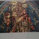Maya Aztec Pictures for Living Room Maya and Aztec Painting Multi Panel Canvas Wall Art Mayan Aztec Warrior Artwork Modern Home Decor Wooden Framed Giclee Ready to Hang, 36" Wx24 H