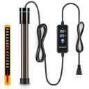 Orlushy 300W Submersible Aquarium Heater, Adjustable Fish Tank Heater with Digital Display External Controller, Overheat Protection and Free Thermometer for 40-60 Gallons Freshwater and Saltwater Tank