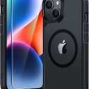 TAURI 3-in-1 Magnetic for iPhone 14 Case, [Designed with Magsafe] with 2 Screen Protector, Shockproof Case for iPhone 14, Black