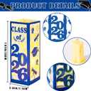 12 Pcs Light Up Graduation Centerpieces- Class of 2026 Graduation Decorations Lantern Boxes for College High School Congrats Graduation Party Supplies(Blue)