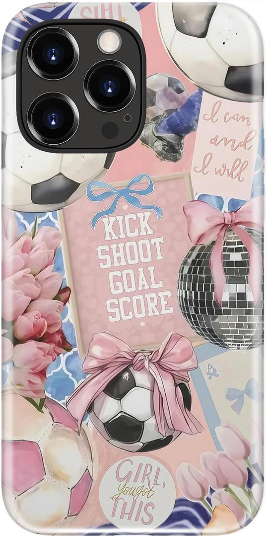 LUMARKE for iPhone 14 Pro Max Case, Cute Preppy Floral Cover for Women