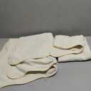 FUTEI Beige Decorative Throw Pillow Covers 18x18 Inch Set of 2,Double Stitch Scalloped Bordered Soft Chenille Cushion Cases,Modern Home Decor for Couch Bed Living Room