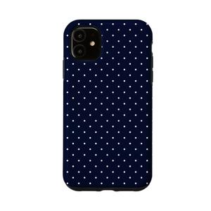 Boho Tiny Polka Dot Rockabilly Cute Navy Blue Polkadot Case for iPhone 11