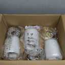 VONLUCE Pendant Lights Kitchen Island, Brushed Gold Pendant Light Fixtures with E26 Base & Adjustable Cable, Modern Pendant Lighting with Glass Shade for Living Room Bedroom Hallway, 3 Packs