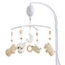 Crib Mobile 35 Lullaby Music, Cotton Baby Mobiles for Cribs & Pack N Play, Easy to Install, Stuffed Animals Hanging Toys Newborn Boys & Girls, Bear