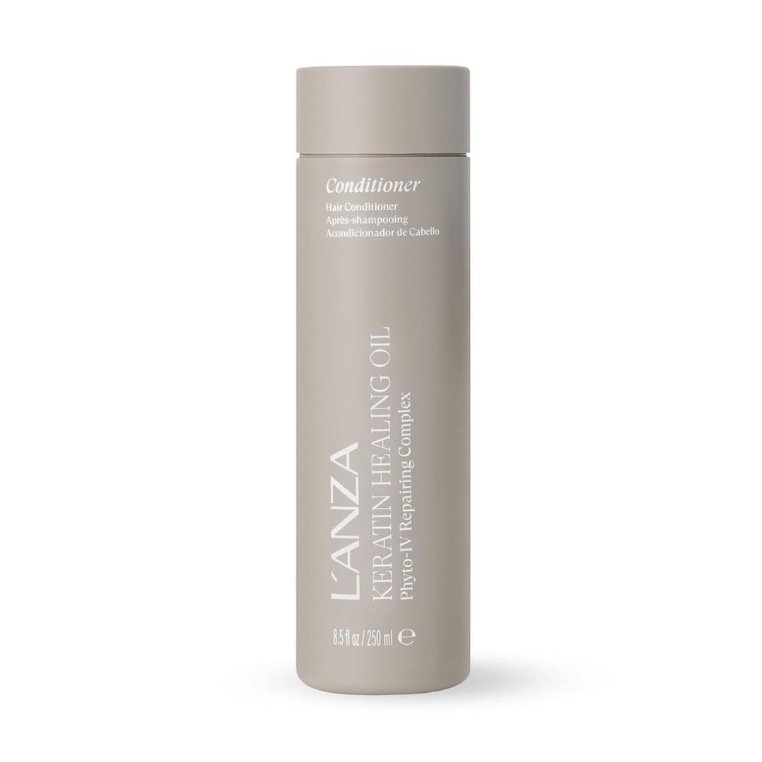 L'ANZA Keratin Healing Oil Conditioner for Dry Damaged Hair, Moisturizing, Detangles, Reduces Breakage, Adds Shine, Anti-Frizz, Color Safe Anti-Humidity Strengthening Care, Sulfate Free (8.5 Fl Oz (Pack of 1))
