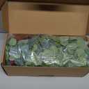 PARTY JOY 6.56ft Eucalyptus Garland with Flowers-8 Red Roses-Lush,Natural Looking, Floral Garland Greenery for Party Wedding Table Indoor Outdoor Backdrop Wall Decor（Red,1）