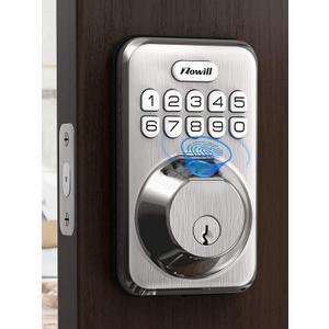 Fingerprint Door Lock, Zowill Keyless Entry Lock Keypad Deadbolt with 20 Biometric Fingerprints, User Codes, Auto Anti-Peeping Password, IP54 Waterproof, Easy Installation Smart (Satin Nickel)