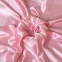 Satin Fabric by The Yard, 60 Inch Wide, Soft Charmeuse Silk Satin Fabrics for Sewing,Wedding Dress,DIY Craftings, Costumes,Draping,Table Runner,Cloth Napkins (Pink, 1Yard)