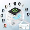 6 x 3 in 2 Charger Cable for Apple Watch, Fast Phone Watch Charger USB C Multi Fast Charging Cable Compatible with iWatch Ultra/SE/10/9/8/7/6/5/4/3/2/1 & iPhone 16/15/14/13/12,6ft (Green)