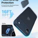 for iPhone 17 Air Case, [Ribbed Non-Slip Sides] [Military-Grade Drop Protection] [Full Camera Protection] Anti-Yellow Soft-Touch Shockproof Slim Phone Case for iPhone 17 Air, Midnightblue