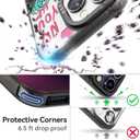 Magnetic for iPhone 15 Pro Magsafe Case Cute Aesthetic - Durable Fashion Funny Phone Case - Girly Skeleton Skull Pattern Print Cover Design for Woman Girl 6.1 inches Black