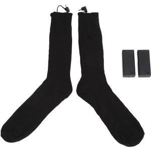Foot Warming Socks, Electric Heating Socks for Men or Womens Soft Black Foot Warming Socks Fit for Outdoor Ski Camping Running