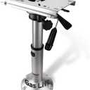 Gas Lift Extra-tall Boat Seat Pedestal with Slide Mount, Aluminum Adjustable Height from 17" to 24" Ideal for Over 6'1" Tall Users,Air-Powered Power-Rise Pneumatic Lifting Seat Pedestal Base