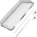 RV Furnace Vent Screen - Heavy-Duty Stainless Steel RV Heater Vent Cover with Installation Tool - Flying Mesh Cover for Camper (7.5 x 4.1 x 1.3 Inch, 1 Pack)
