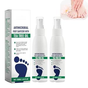 2pcs Foot Spray with Tea Tree Oil,Tea Tree Oil Foot Spray,Clean Feet And Shoes, Keep Fresh, Fast Dry, Suitable For Travel.