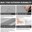 Goodgoods 22x24 inch Outdoor/Indoor Deep Seat Patio Cushions Set of 2 Resilient Foam Filling Water-Proof Stain-Resistant UV Resistant Weather Resistant Deep Seat Bottom Light Gray, 22''x24''x5.1'' 2 sets