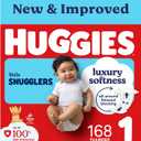 Huggies Size 1 Diapers, Little Snugglers Baby Diapers, Size 1 (8-14 lbs), 168 Count