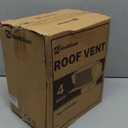 Roof Vent Cap - Hon&Guan Roof Vents 4 Inch Galvanized Steel Bathroom 4 Roof Exhaust Vent for Ventilation System-with Damper, Black