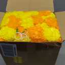 Yunsailing 20 Pcs Day of The Dead Decorations 5ft Marigold Garland and 6.56 ft Diwali String Lights Dia De Los Muertos 15 Artificial Marigold Flowers 5 Diya Lights for Mexican Indian Diwali Party