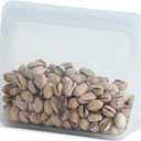 Stasher Premium Silicone Reusable Food Storage Stand-Up Mini Bag, Clear, Microwave, Sous Vide, Dishwasher, Oven and Freezer Safe, BPA Free, Leak-free, Eco-friendly, 28 Oz