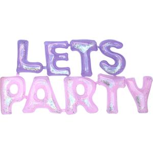 NPW Let's Party Pool Float Inflatable Letters Pool Party Floats, Pool Party Decorations Large Floating Letters for Birthday Party, Summer Parties, Bachelorette Party Supplies