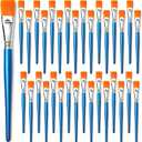 1 inch Flat Paint Brushes for Acrylic Painting, 32 Pieces Large Acrylic Paint Brushes Bulk for Acrylic, Watercolor, Oil, Crafts, Face Body Art