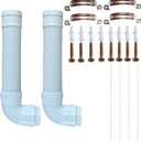 Automatic Chicken Waterer-Hanging PVC Poultry Watering System for Coops, DIY Kit for Hens, Ducks, Rabbits, and Small Animals (2 Pack)
