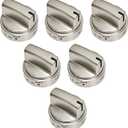 6 Pack WB03X24818 Stove Knob,Gas stove Knobs Replacement for GE Stove Knob,Compatible with PS11729081 AP5989029 4363588 EAP11729081,Reinforced D-Shape Hole Premium Burner Control Knobs (Not Universal)