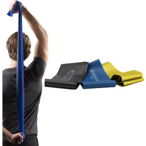 THERABAND Resistance Bands Set, Elastic Bands for Exercise & Physical Therapy, Strength Training for Upper & Lower Body Fitness