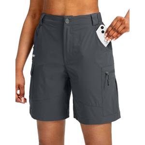 Viodia Women's 7" Hiking Cargo Shorts with Pockets Quick Dry Lightweight Shorts for Women Golf Casual Summer Shorts (X-Large)