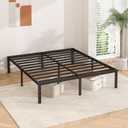 HLIPHA Metal Platform Bed Frame 14 Inch Tall,No Box Spring Needed,Full Size Bed with Heavy Duty Strong Support Slats,Easy to Assemble,Black