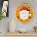 ERKOON Christmas Punch Needle Kit Adults Beginners, DIY Easy Christmas Embroidery Set for Starter Art Craft, Needling Punch Project with Patterns, Tools, Yarns, Hoop, Instruction (Santa Claus)