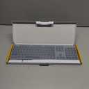 Slim Quiet Wireless Keyboard for Mac and Windows,Durable Flat Keyboard with Full Size Ultra Quiet Low-Profile Flat Keys, 2.4GHz Wireless for Mac,Windows 11/10/8/7/Vista,Microsoft & PCGrey