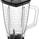 Replacement parts 5-Cup Square Plastic Jar With Lid,Compatible with Oster Blenders
