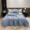 PAJEO Full Comforter Set,3 Pieces Silk Like Bedding for All Seasons,1 Full Size Comforter (79"x90") and 2 Pillow Shams (20"x30"),Lightweight Blanket Quilt