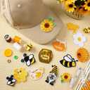 Hotop 48 Pcs Bee Iron on Patches Honeybee Patch Backpacking Sew on Embroidered for Jeans Jackets Clothes Backpack Cap DIY Crafts Sew Making