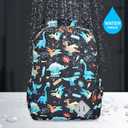 Kids Backpack for Girls Boys - 15 Inch Dinosaur Childrens Backpack Cute School Bag Kindergarten Backpack for Ages 3-8, Black