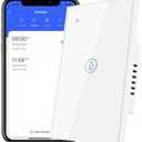 40Amp Smart Water Heater Switch, 100/240V, 8000W, Requires Neutral Wire, 2.4GHz Wi-Fi, Compatible with Alexa & Google Home, Upgraded (No Ground Wire), Pearl White