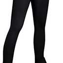 Girls Ice Skating Pants Black High Waist Leggings Soft Seamless Warm Bell Bottoms for Kids Teens Competition, Size: 14-16 Years