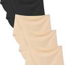 Bolivelan 5 Pack Women's Seamless Hipster Panties Invisible High Waist No Show Ladies Bikini Underwear (8)