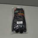 Heat Logic Thermal Winter Gloves, Touchscreen Compatible with Fleece Lining For Cold Weather, Water-Resistant Hiking Gloves (Large-X-Large, Black - With Extended Gauntlet Cuff)