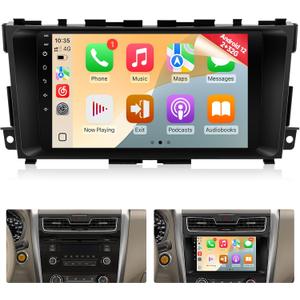 Naifay 8Core Android Car Stereo for Nissan Altima 2013 2014 2015 2016 2017 2018 Radio Upgrade 9" IPS Touchscreen for Altima Radio with Wireless Carplay Android Auto/Bluetooth/Wi-Fi/FM/GPS/SWC/Canbus